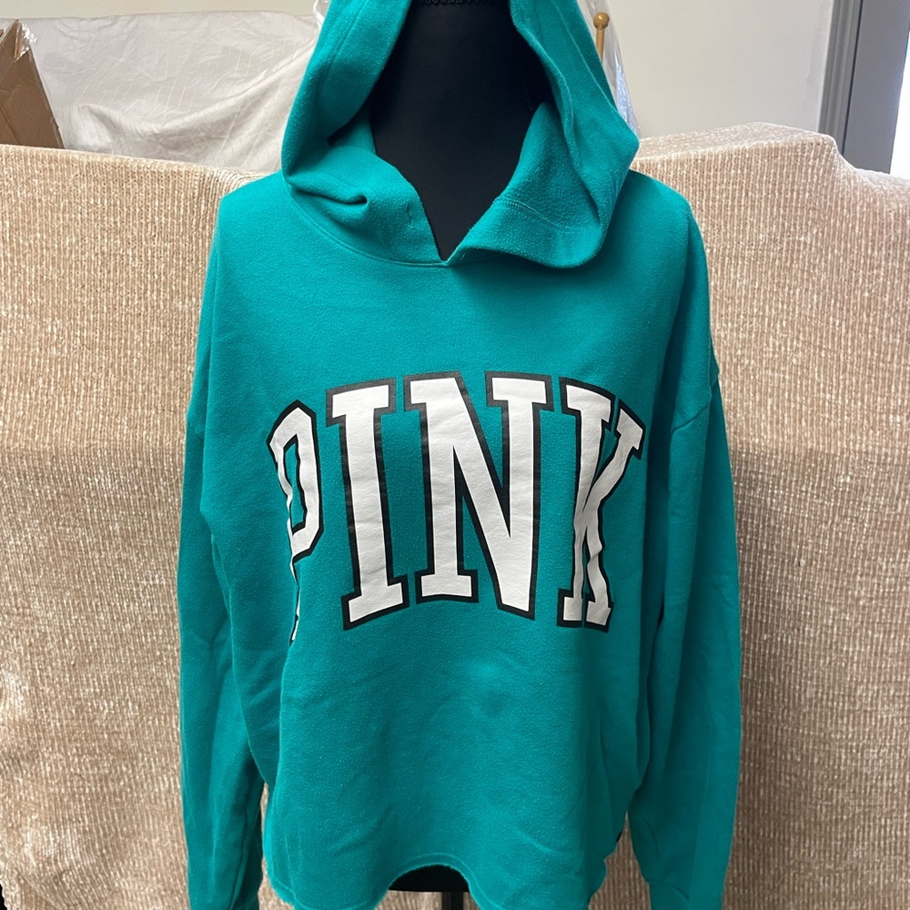 Victoria's Secret Teal Hoodie Sweater